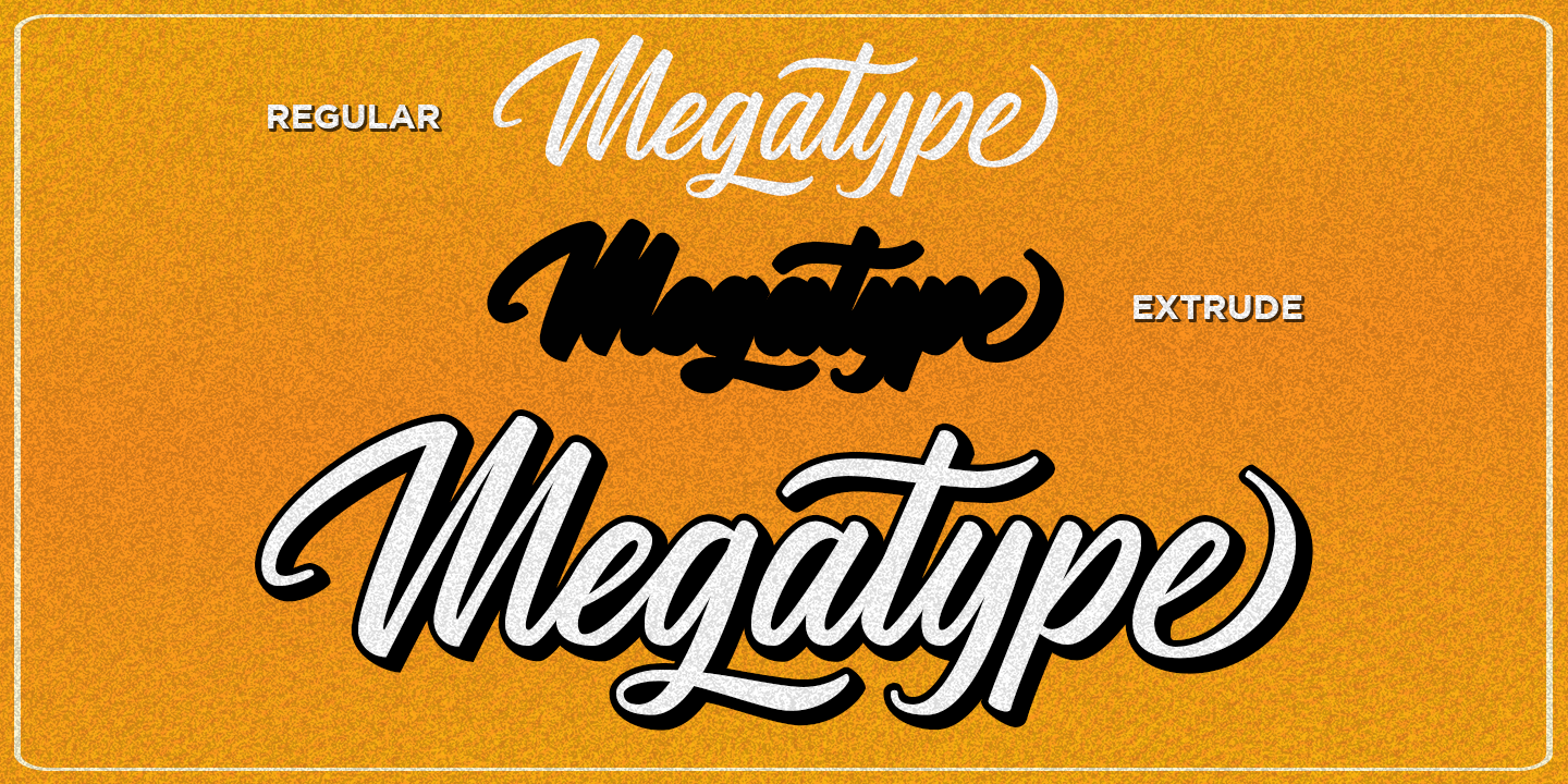 Example font Megatype Script #12
